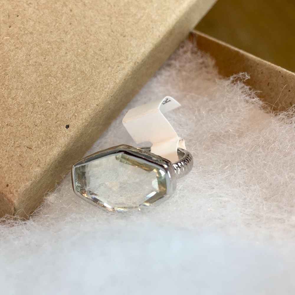 Sundance Minty Green Ring Quartz Sterling Size 5 - Picture 11 of 13
